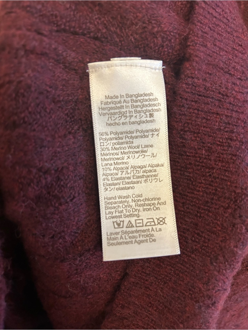 NWT J. Crew Women's Cable Knit Merino wool Button-Up Cardigan - Plum (089) - Picture 3 of 4